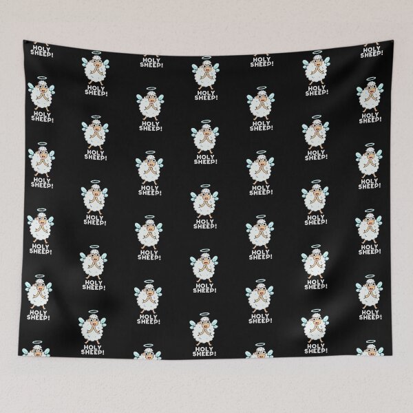 Item preview, Holy Sheep Funny Animal Puns (Dark BG) designed and sold by punnybone.