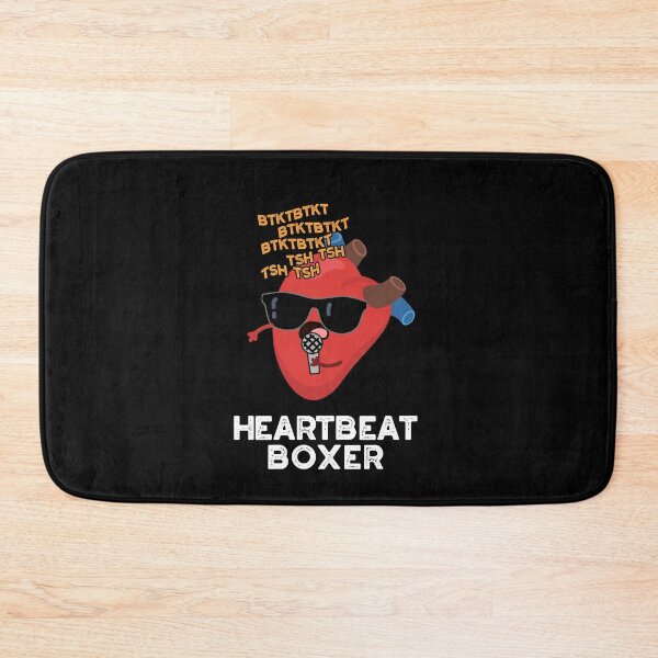 Item preview, Heartbeat Boxer Funny Music Heart Puns (Dark BG) designed and sold by punnybone.