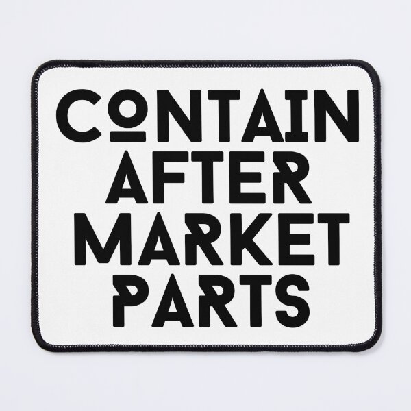 Item preview, Contain aftermarket parts. Funny, text only design. Black text, capitals. designed and sold by JellyBeenzz.