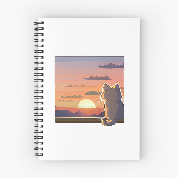 Item preview, Cat looking at a sunset designed and sold by mzchu.