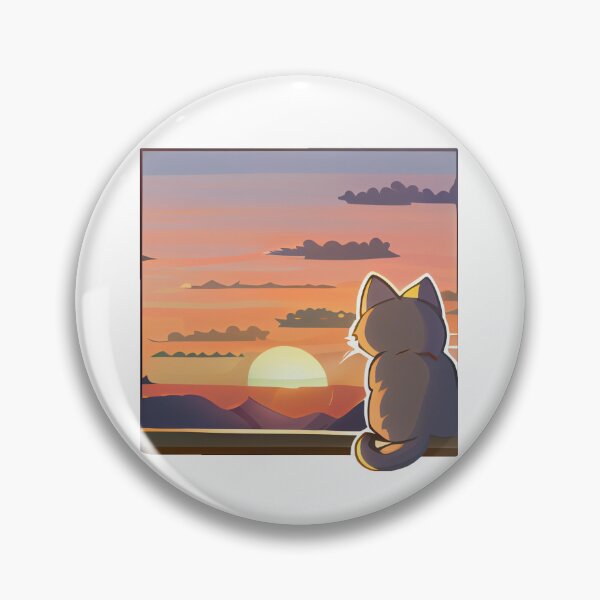 Item preview, Cat looking at a sunset designed and sold by mzchu.
