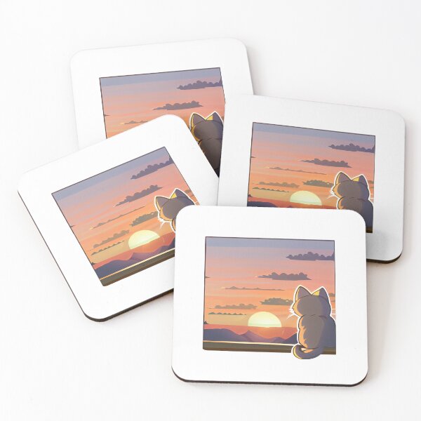 Item preview, Cat looking at a sunset designed and sold by mzchu.