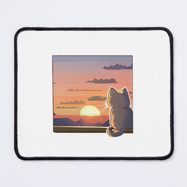Item preview, Cat looking at a sunset designed and sold by mzchu.