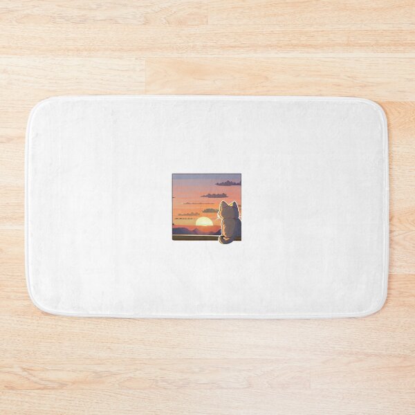 Item preview, Cat looking at a sunset designed and sold by mzchu.