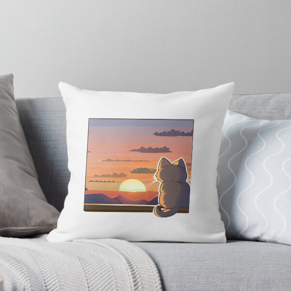 Item preview, Cat looking at a sunset designed and sold by mzchu.