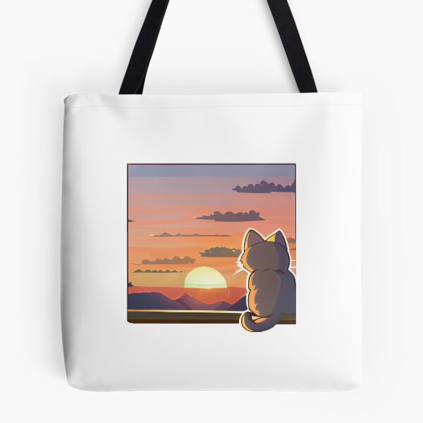 Item preview, Cat looking at a sunset designed and sold by mzchu.