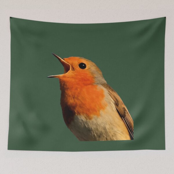 Item preview, Robin Redbreast In Song Close Up Vector designed and sold by taiche.