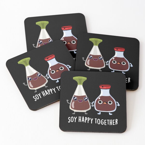 Item preview, Soy Happy Together Soy Sauce Puns (Dark BG) designed and sold by punnybone.