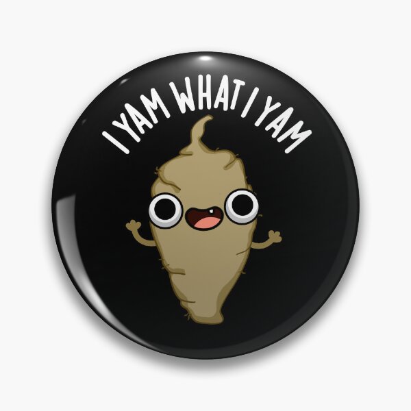 Item preview, I Yam What I Yam Funny Veggie Puns (Dark BG) designed and sold by punnybone.