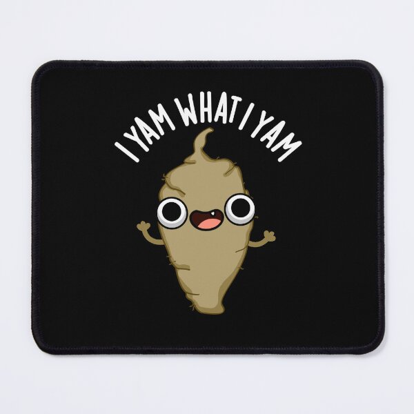 Item preview, I Yam What I Yam Funny Veggie Puns (Dark BG) designed and sold by punnybone.