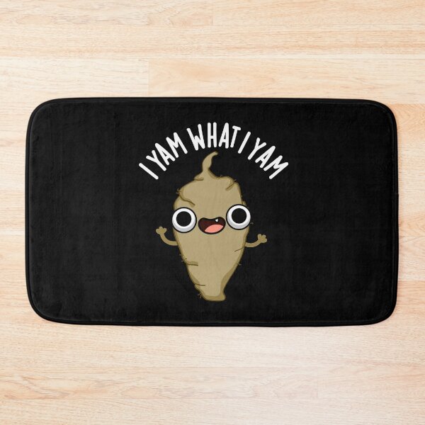 Item preview, I Yam What I Yam Funny Veggie Puns (Dark BG) designed and sold by punnybone.
