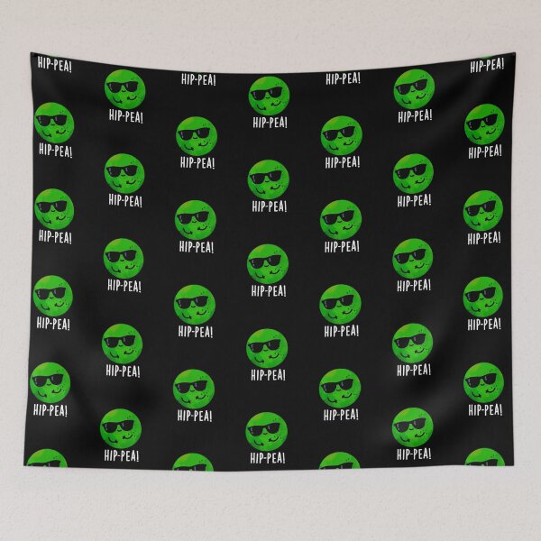 Item preview, Hip-pea Funny Hip Pea Puns (Dark BG) designed and sold by punnybone.