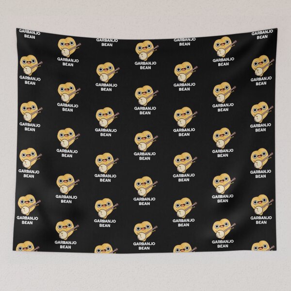 Item preview, Gar-banjo Garbanzo Bean Funny Banjo Puns (Dark BG) designed and sold by punnybone.
