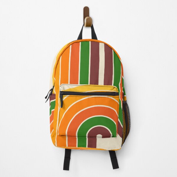 Item preview, 70s Retro Vintage Style Geometric Pattern Orange Yellow Green and Brown designed and sold by tonymagnerart.