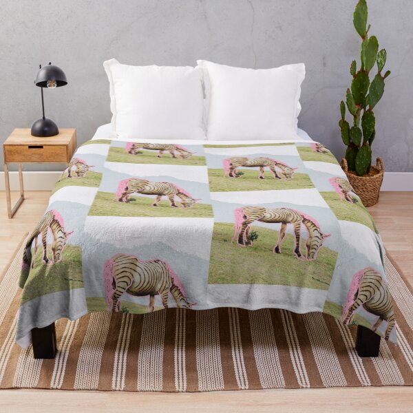 Item preview, Zebra Grazing on a Hill, in Pink designed and sold by Cowboy Folly.