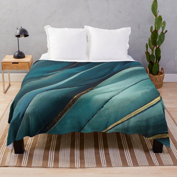 Item preview, Teal And Gold Marbled Luxury designed and sold by artsandsoul.