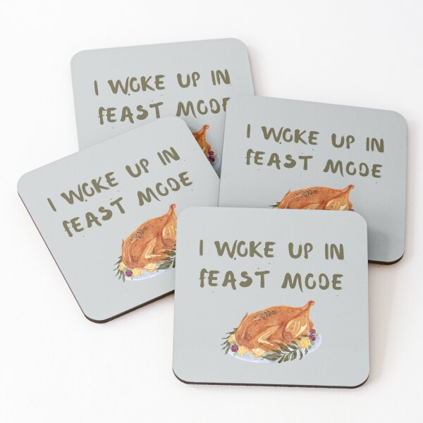 Item preview, I Woke Up In Feast Mode Funny Watercolor Thanksgiving Day Quotes  designed and sold by LaziniArts.