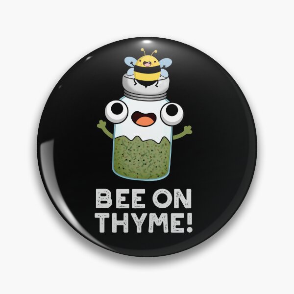 Item preview, Bee On Thyme Funny Herb Bug Puns (Dark BG) designed and sold by punnybone.