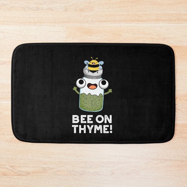 Item preview, Bee On Thyme Funny Herb Bug Puns (Dark BG) designed and sold by punnybone.