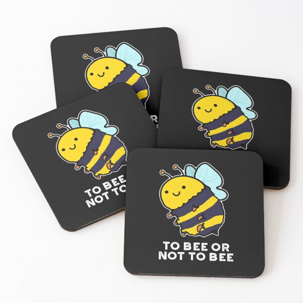 Item preview, To Bee Or Not To Bee Funny Bug Puns (Dark BG) designed and sold by punnybone.