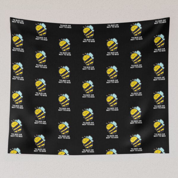 Item preview, To Bee Or Not To Bee Funny Bug Puns (Dark BG) designed and sold by punnybone.