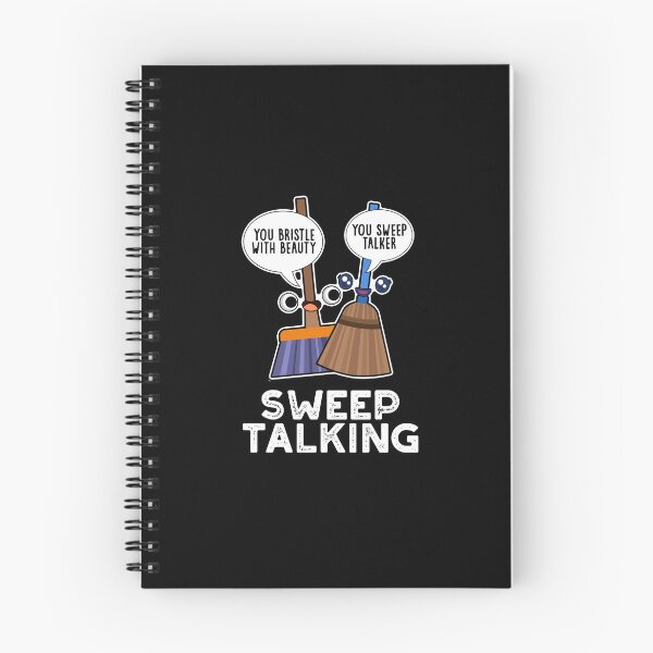 Item preview, Sweep Talking Sweet Talk Funny Broom Puns (Dark BG) designed and sold by punnybone.