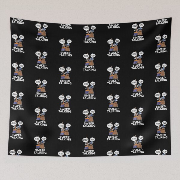 Item preview, Sweep Talking Sweet Talk Funny Broom Puns (Dark BG) designed and sold by punnybone.