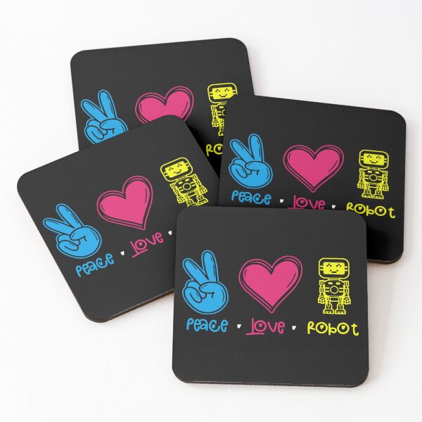 Item preview, Peace Love Robot - Cool Gifts for Robotics Engineers and Technology Lovers designed and sold by FanityPrints.