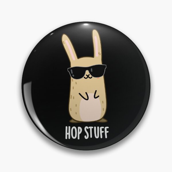Item preview, Hop Stuff Funny Bunny Rabbit Puns (Dark BG) designed and sold by punnybone.