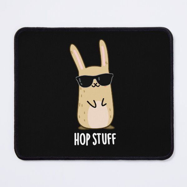 Item preview, Hop Stuff Funny Bunny Rabbit Puns (Dark BG) designed and sold by punnybone.