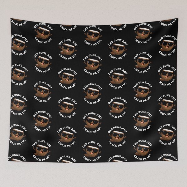 Item preview, Dad Puns Crack Me Up Divertidos juegos de palabras de coco (BG oscuro) designed and sold by punnybone.