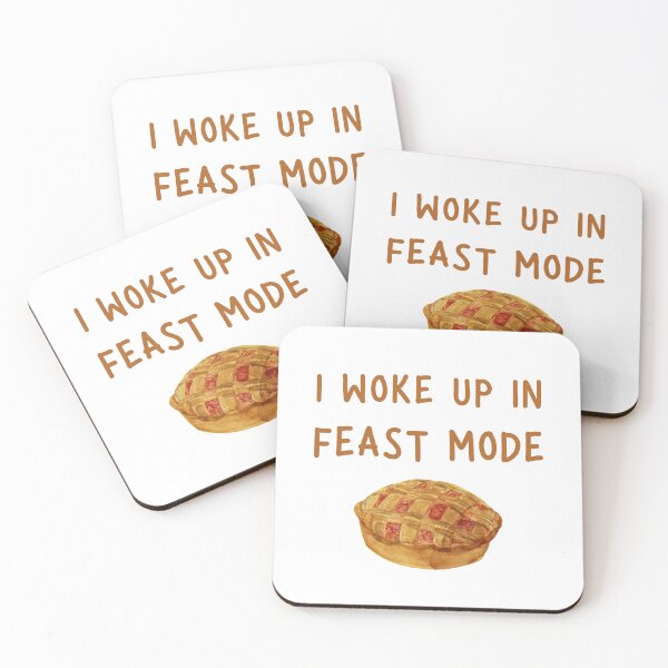 Item preview, I Woke Up In Feast Mode Funny Quote, Pumpkin Pie in Watercolor  designed and sold by LaziniArts.