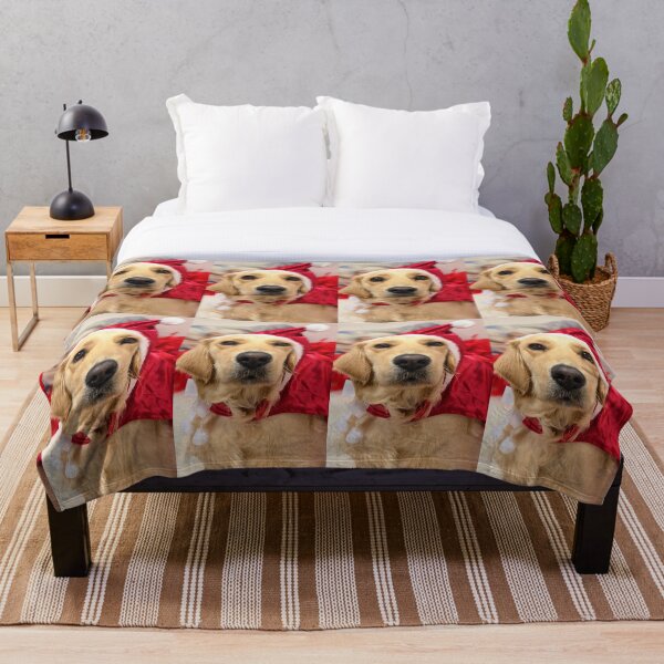 Item preview, Golden retriever Santa puppy happy Christmas designed and sold by Fluffycat2020.