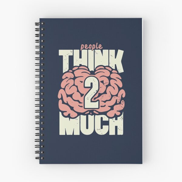 Item preview, Think 2 much (brain typography) designed and sold by Solo Geek ‎.