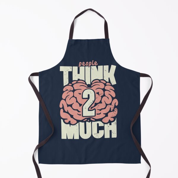 Item preview, Think 2 much (brain typography) designed and sold by Solo Geek ‎.
