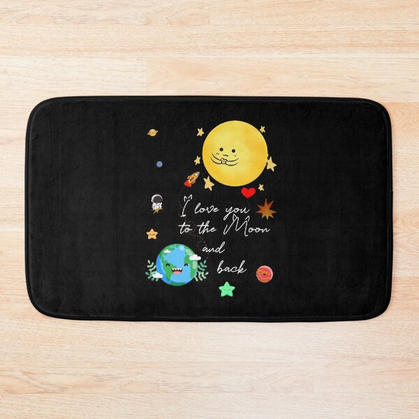 Item preview, i love you to the moon and back cute retro vintage design designed and sold by Sticker-Tee.