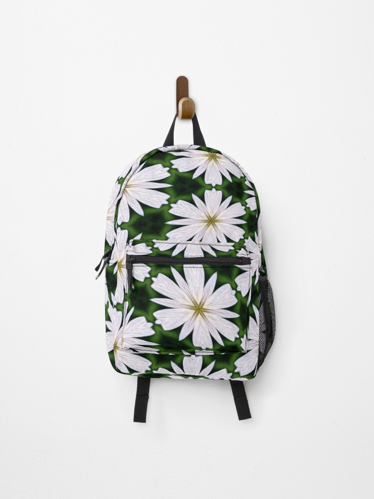 Thumbnail 1 of 3, Backpack, White Daisy Pattern designed and sold by Patternflower.