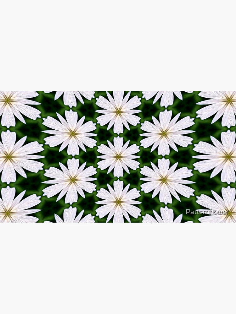 Thumbnail 3 of 3, Cap, White Daisy Pattern designed and sold by Patternflower.