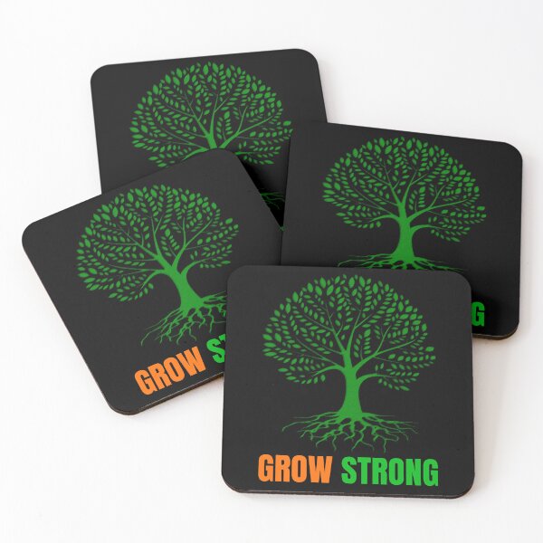 Item preview, Grow strong design with illustration of green tree designed and sold by DigitalMagShop.