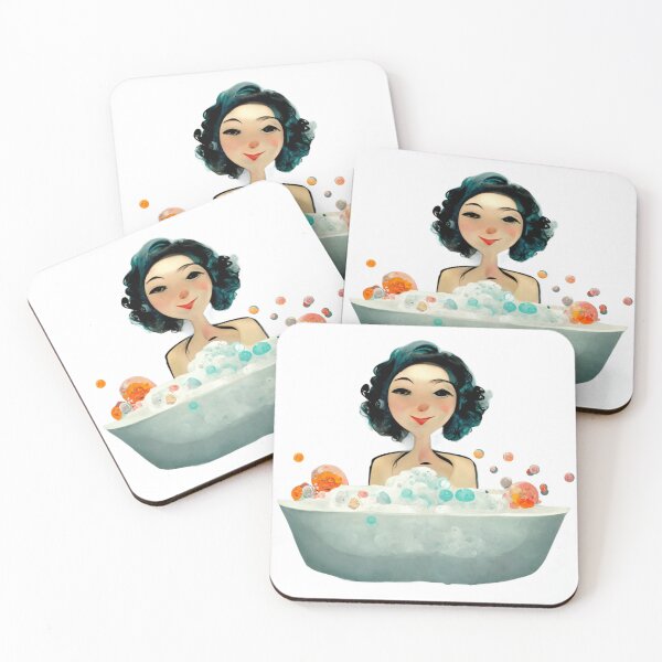 Item preview, Woman in the bathtub enjoying a bubble bath. designed and sold by liana campbell.