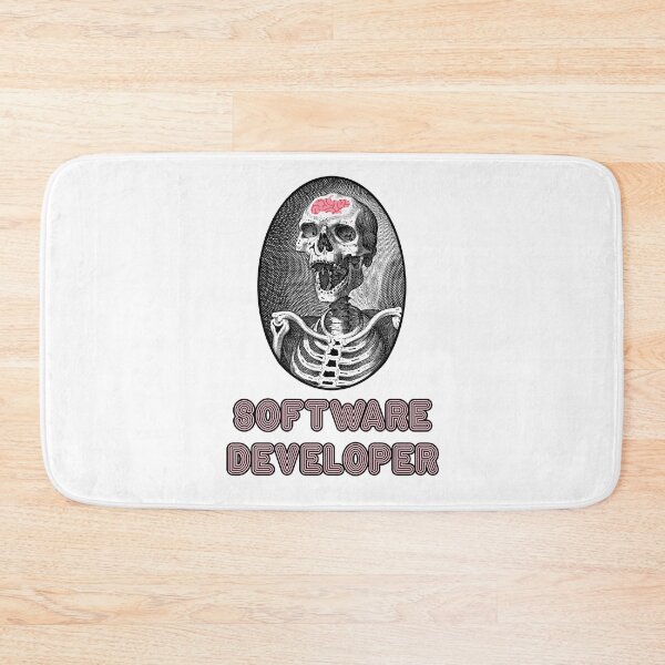 Item preview, 'Software Developer' Skull Design - Retro Illustration Design for T-shirts, mugs, phone cases and other accessories designed and sold by Ridiculam Toga.