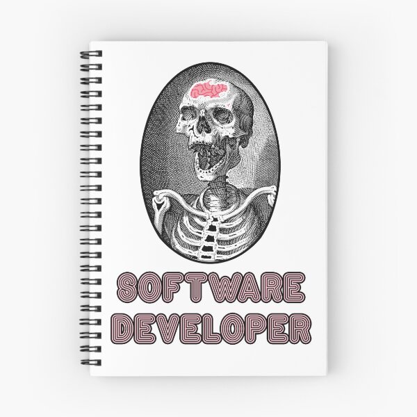 Item preview, 'Software Developer' Skull Design - Retro Illustration Design for T-shirts, mugs, phone cases and other accessories designed and sold by Ridiculam Toga.