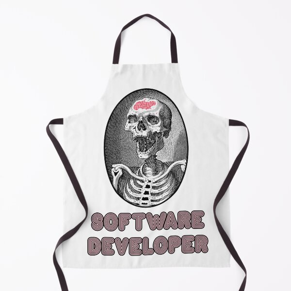 Item preview, 'Software Developer' Skull Design - Retro Illustration Design for T-shirts, mugs, phone cases and other accessories designed and sold by Ridiculam Toga.