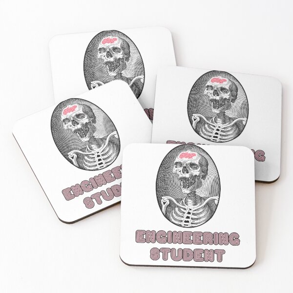 Item preview, 'Engineering Student' Skull Design - Retro Illustration Design for T-shirts, mugs, phone cases and other accessories designed and sold by Ridiculam Toga.