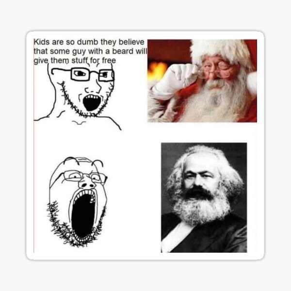"Karl Marx Funny Meme" Sticker for Sale by davetimberwolf Redbubble