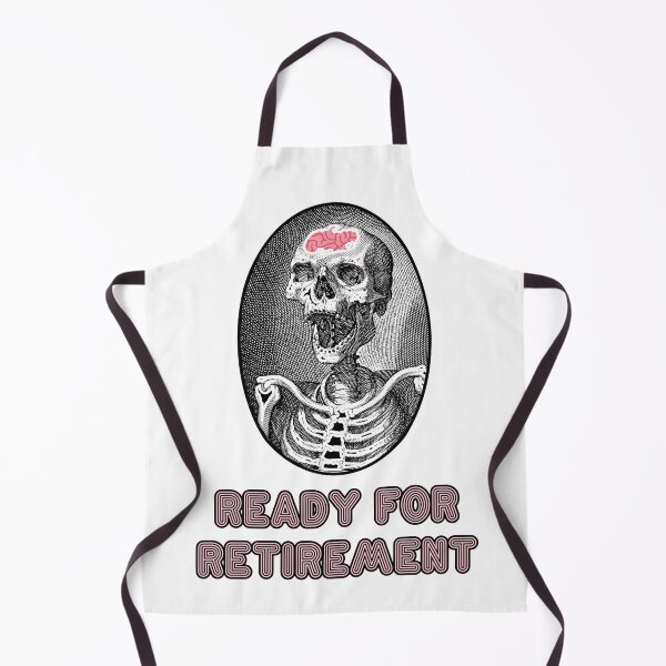 Item preview, 'Ready for Retirement' Skull Design - Retro Illustration Design for T-shirts, mugs, phone cases and other accessories designed and sold by Ridiculam Toga.