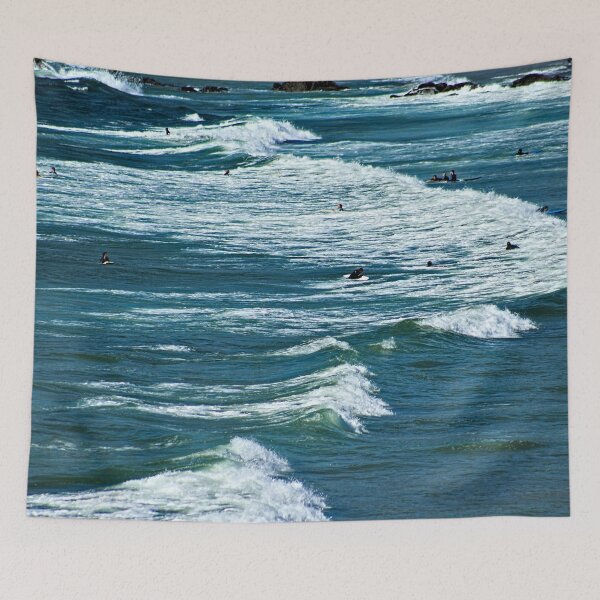 Item preview, Breaking Waves Surfers Seascape Aerial View designed and sold by worldways.