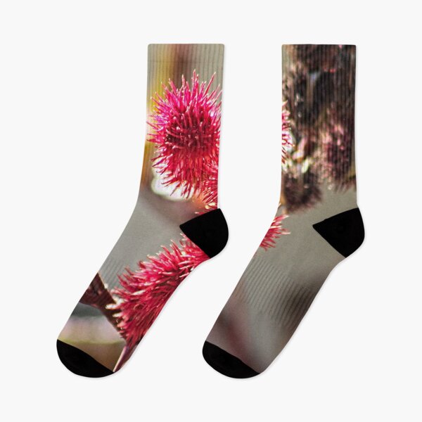 Item preview, Ricinus Fluffy Red Fruit Flowers Castor Oil Plant designed and sold by worldways.