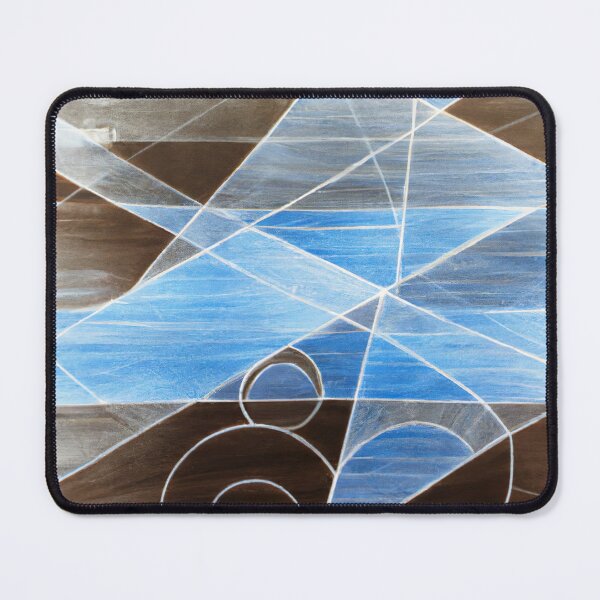 Item preview, Abstract Blue and Brown - Geometric Shapes Printing designed and sold by Inomaly Art.