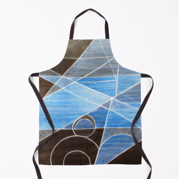 Item preview, Abstract Blue and Brown - Geometric Shapes Printing designed and sold by Inomaly Art.